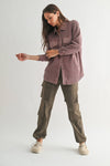 Rose Taupe Waffle Jacket