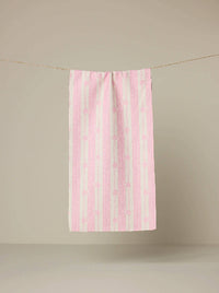 Flamingo Stripe Pink Bar Towel