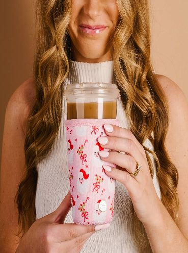 Holly Jolly Santa Drink Sleeve