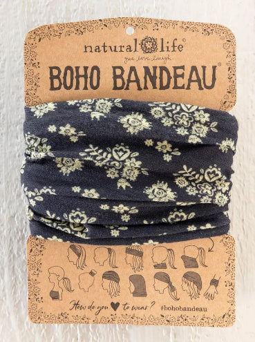 Black Medallions Boho Bandeau