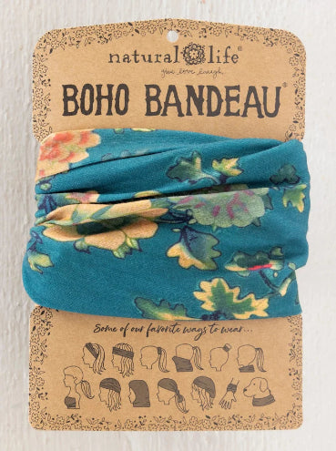 Teal & Orange Floral Boho Bandeau