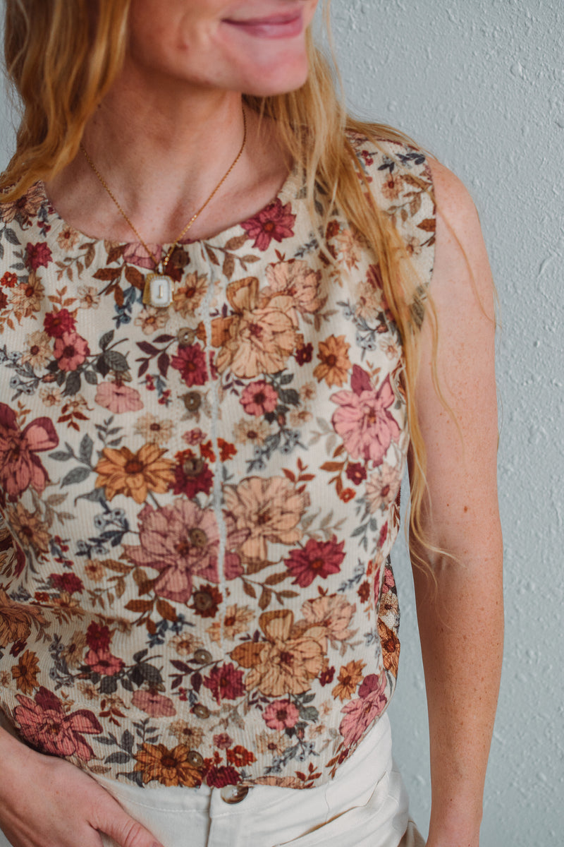 Cottage Rose Vest