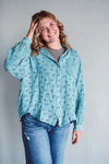 Whitney Blue Gauze Top