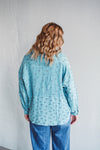 Whitney Blue Gauze Top