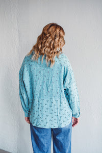 Whitney Blue Gauze Top