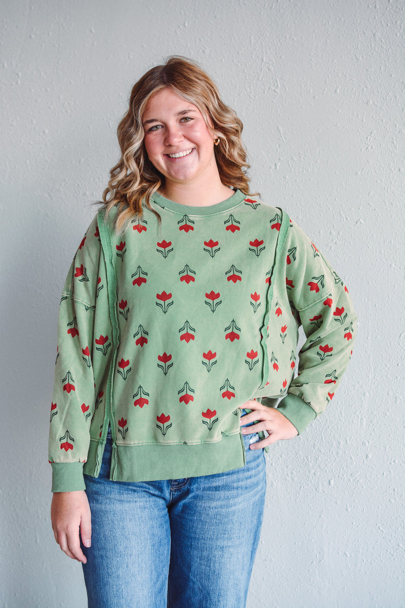 Ally Green Pullover