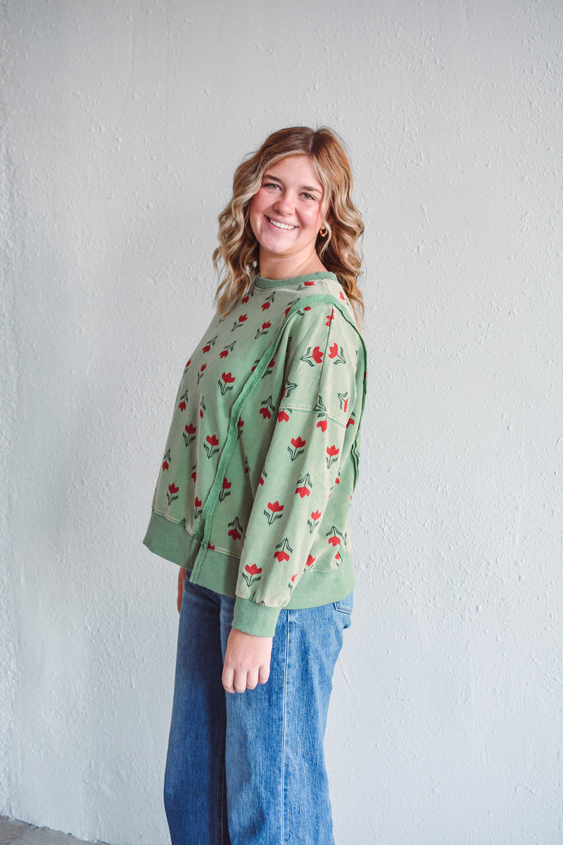 Ally Green Pullover