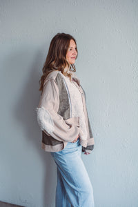 Beige Fusion Quilted Jacket