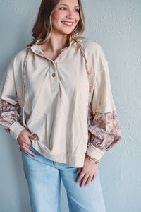 Tatum Hooded Beige Top