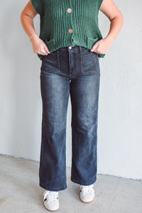 Tina High Rise Dark Trouser