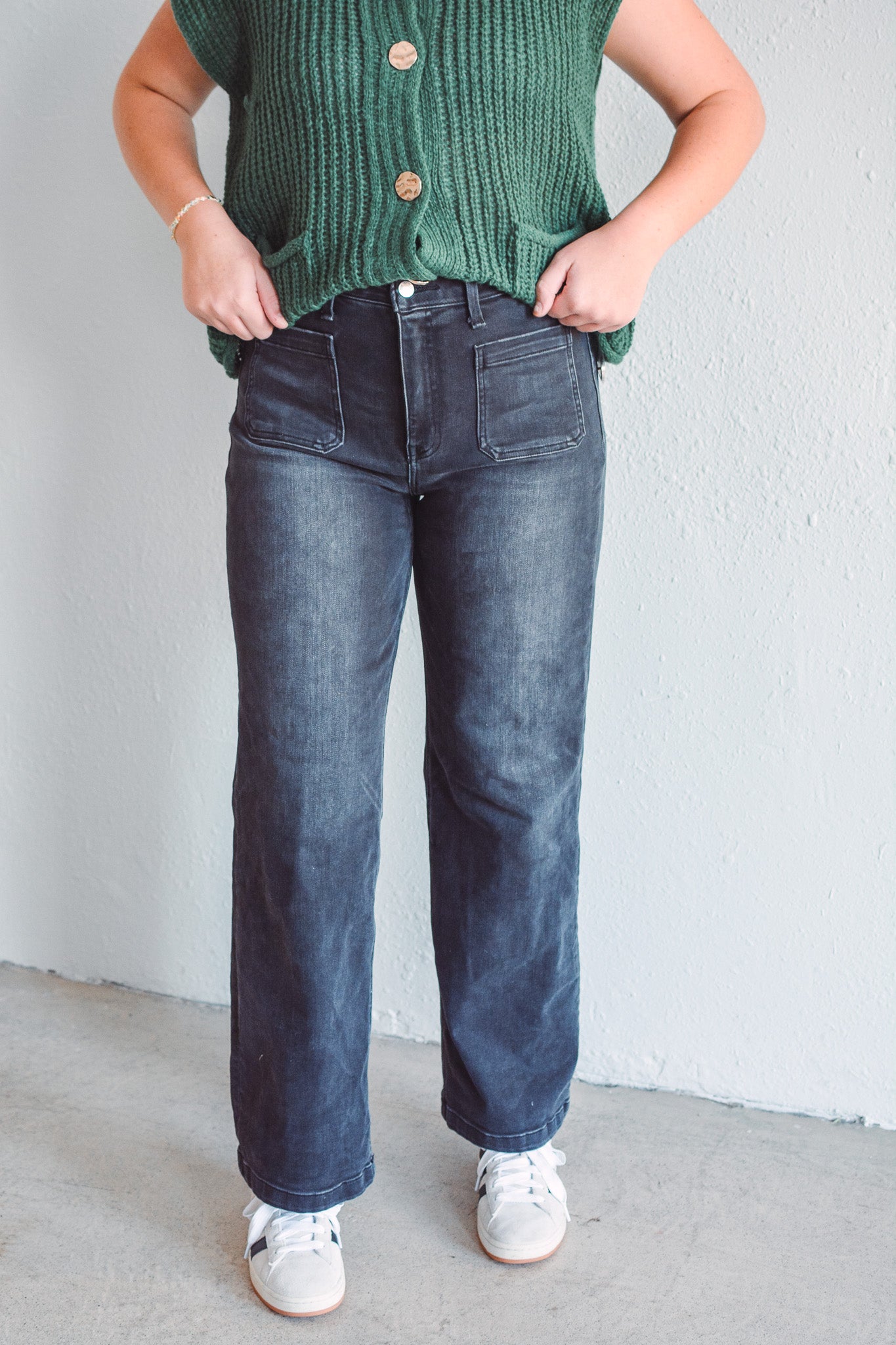 Tina High Rise Dark Trouser