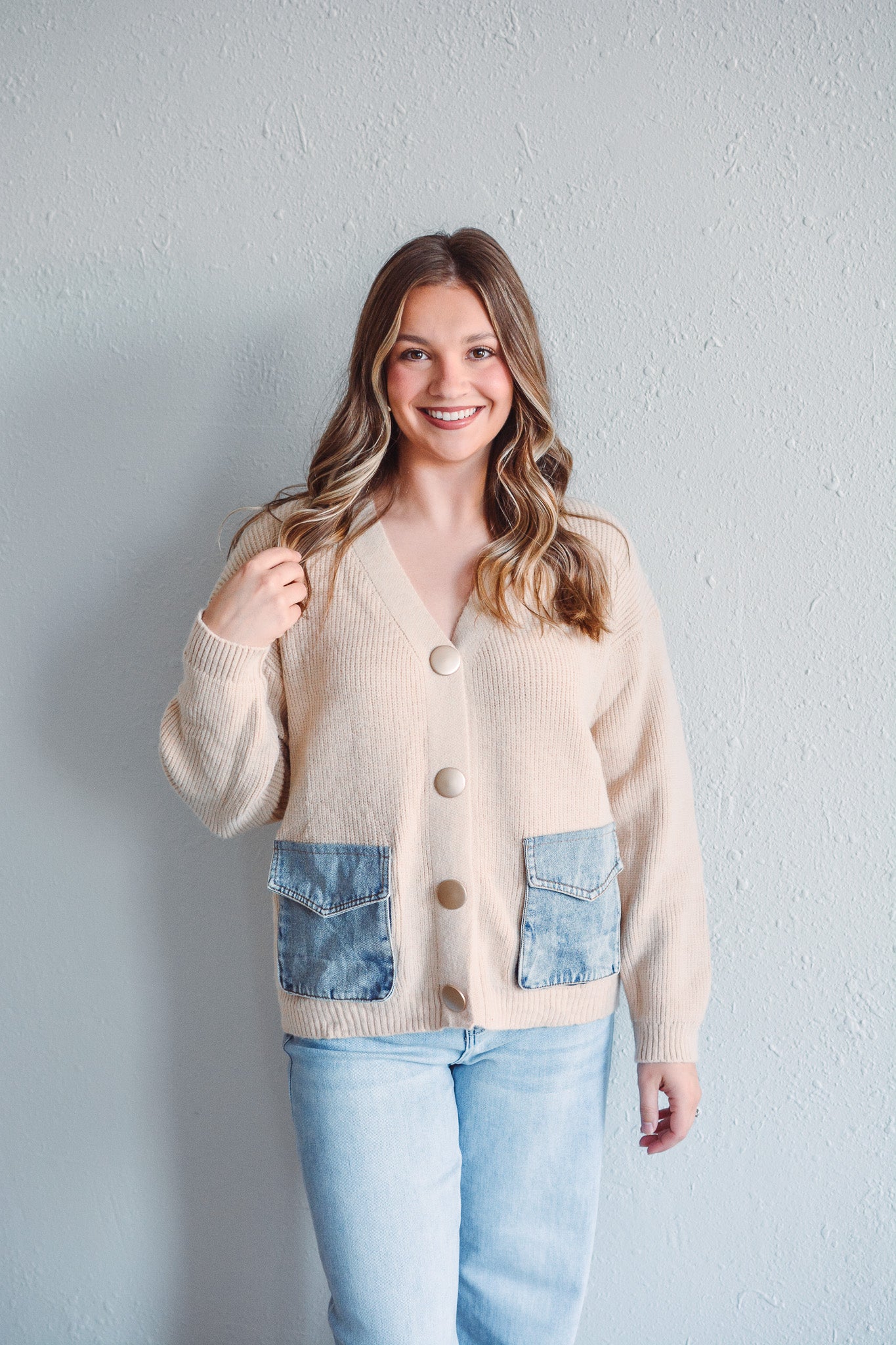 Madison Beige Cardigan