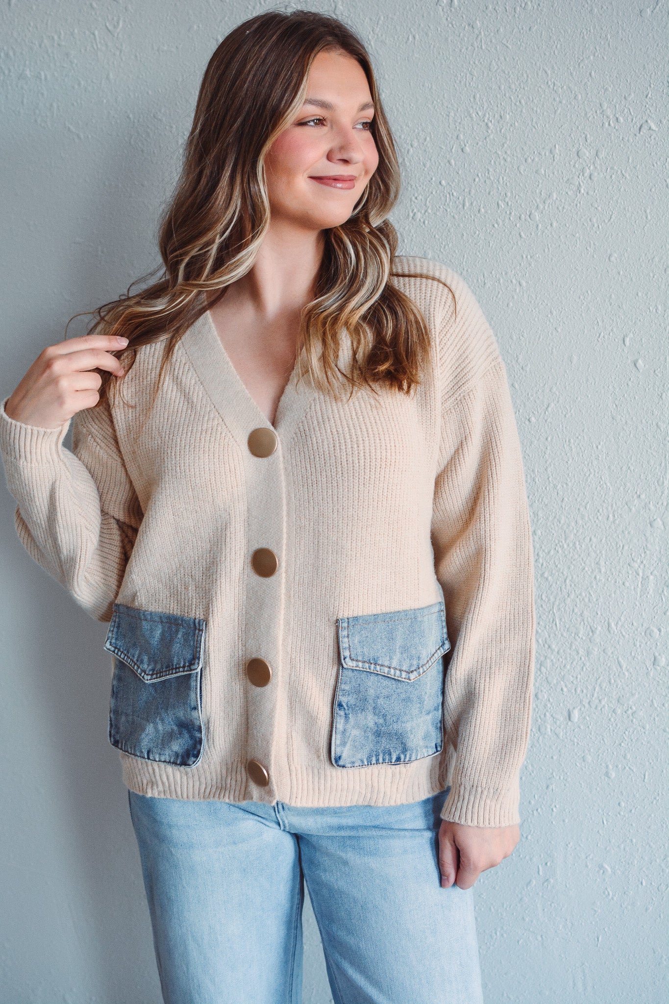 Madison Beige Cardigan