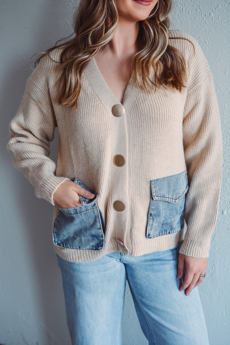 Madison Beige Cardigan