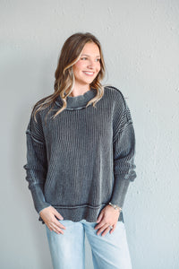 Remi Black Sweater Top