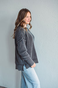 Remi Black Sweater Top