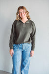 Luna Olive Half-Zip