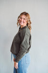Luna Olive Half-Zip