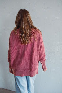 Remi Wine Sweater Top