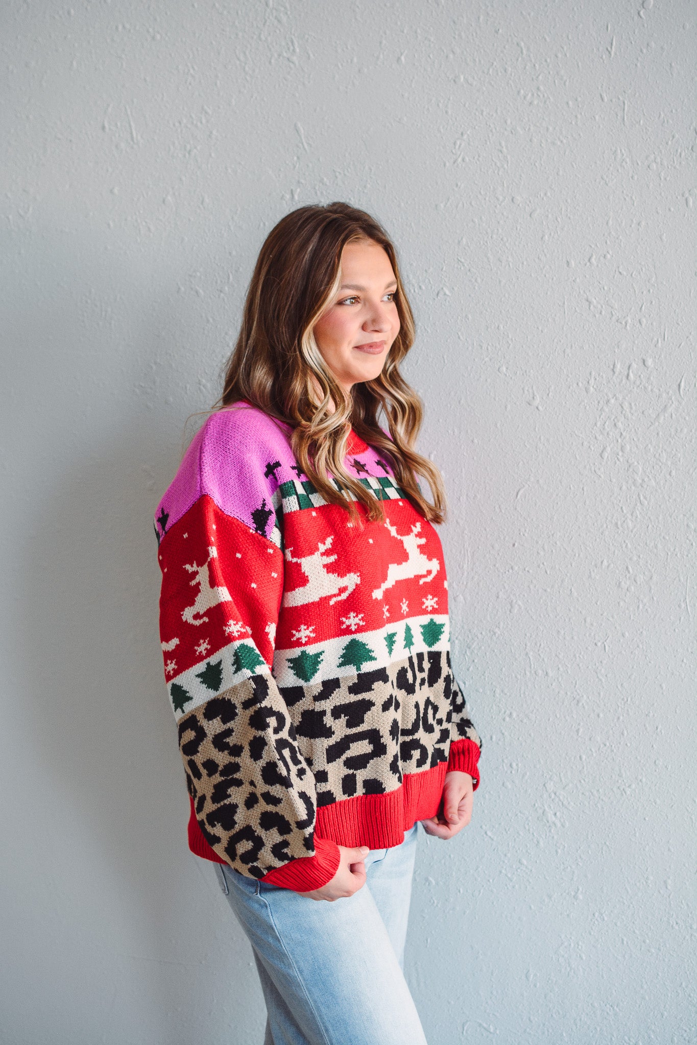 Holiday Leopard Knit