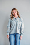 Tatum Hooded Blue Top