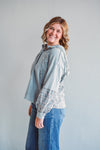 Tatum Hooded Blue Top
