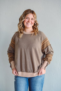 Mocha Thermal Pullover