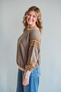 Mocha Thermal Pullover