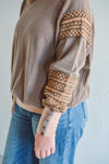 Mocha Thermal Pullover