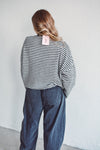 Black Striped Piper Cardi