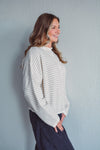 Cream Striped Piper Cardi