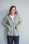 Norfolk Olive Zip Sweater