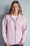 Norfolk Pink Zip Sweater