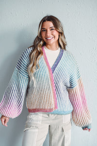 Rainbow Knit Cardigan