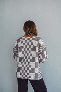 Chunky Checkered Sweater