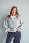 Stowe Grey Zip Sweater