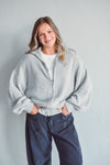 Stowe Grey Zip Sweater
