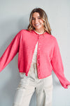 Red Striped Piper Cardi