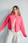 Red Striped Piper Cardi