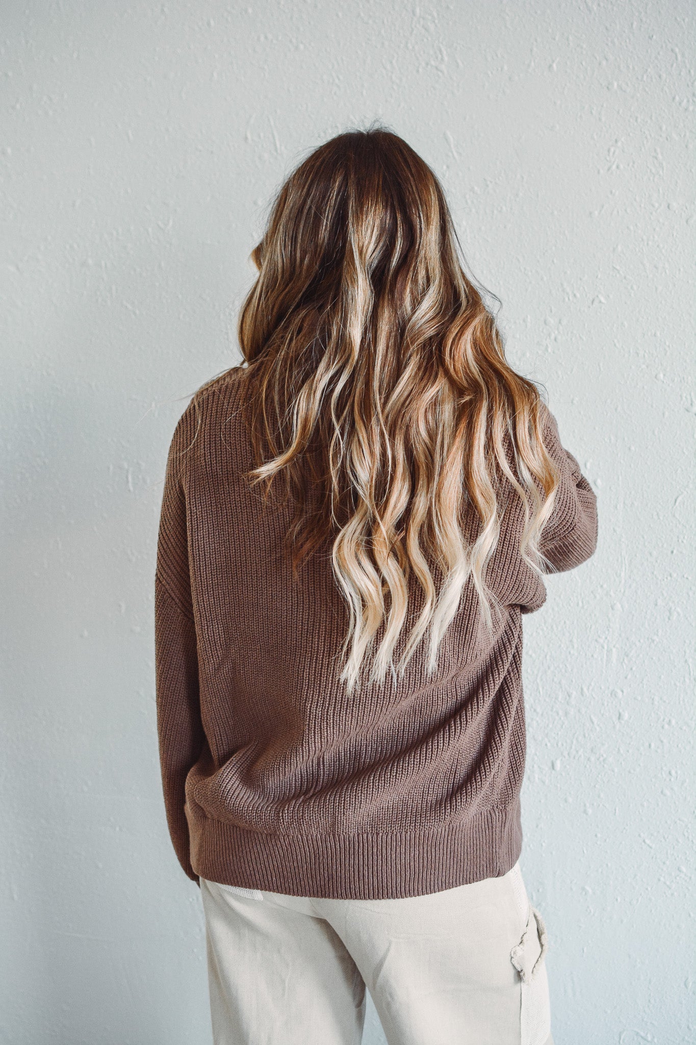 Stowe Mocha Zip Sweater