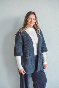 Charcoal Knit Cardigan