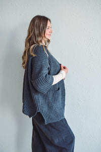 Charcoal Knit Cardigan