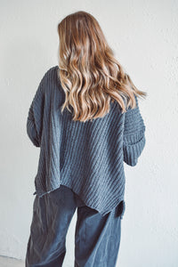 Charcoal Knit Cardigan