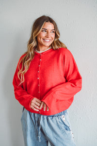 Red Piper Cardigan