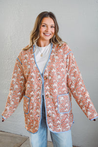 Market Coral Quilt Coat