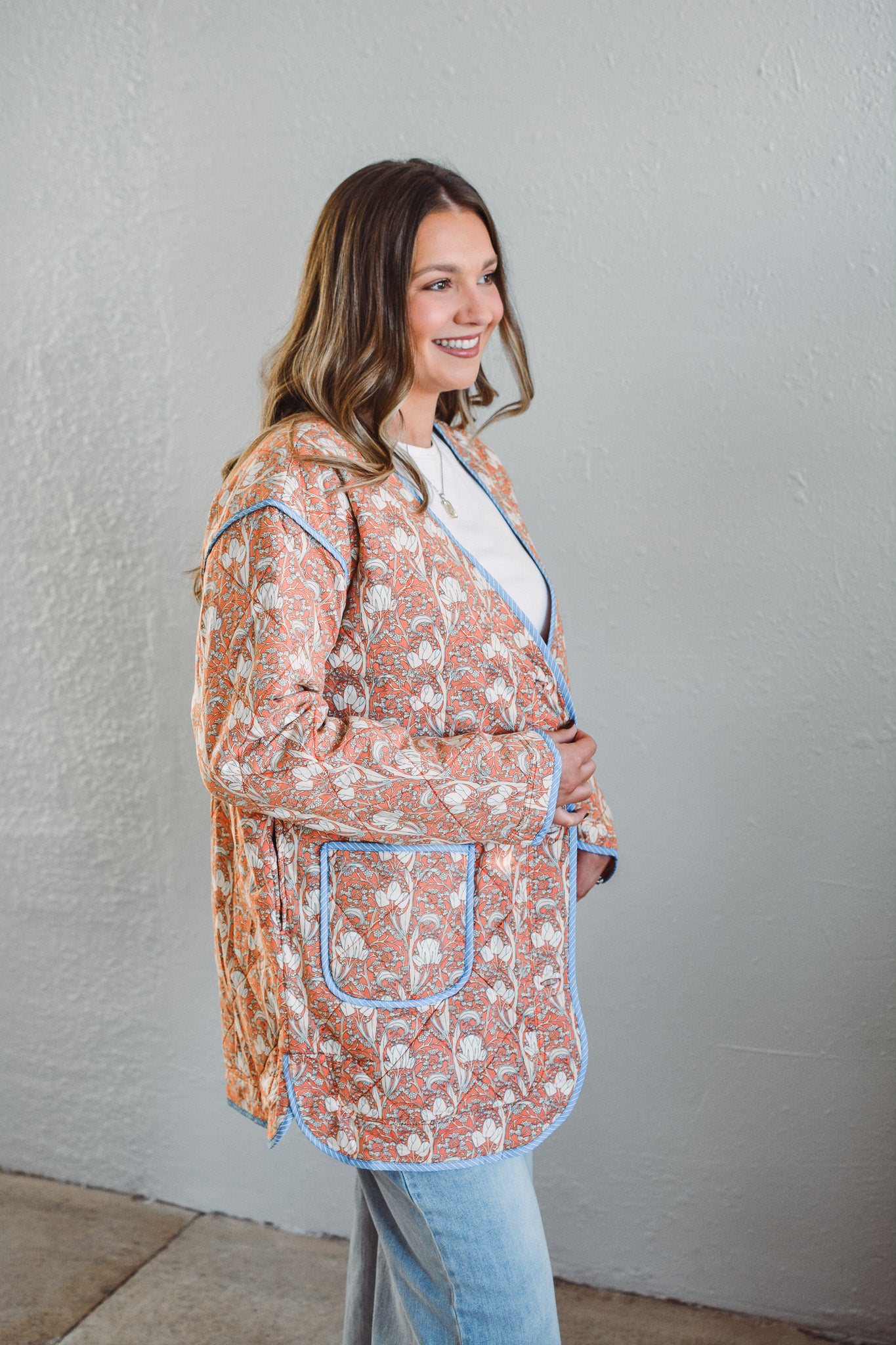 Market Coral Quilt Coat