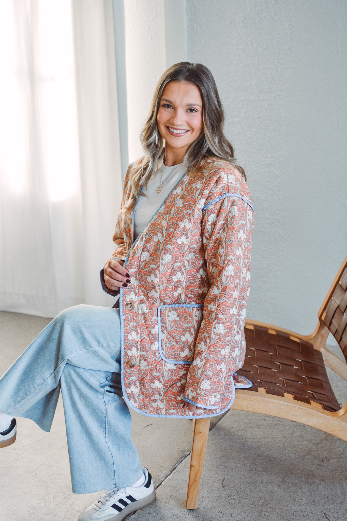 Market Coral Quilt Coat