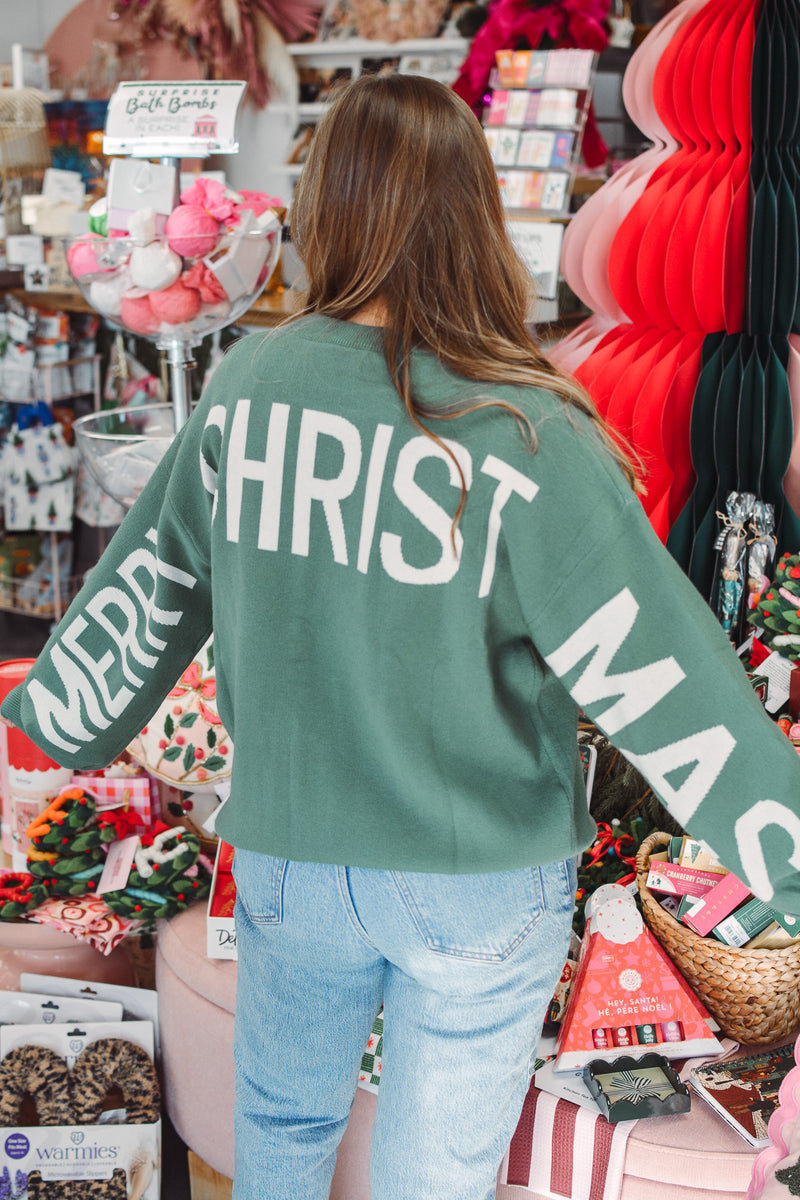 HO HO HO Green Sweater