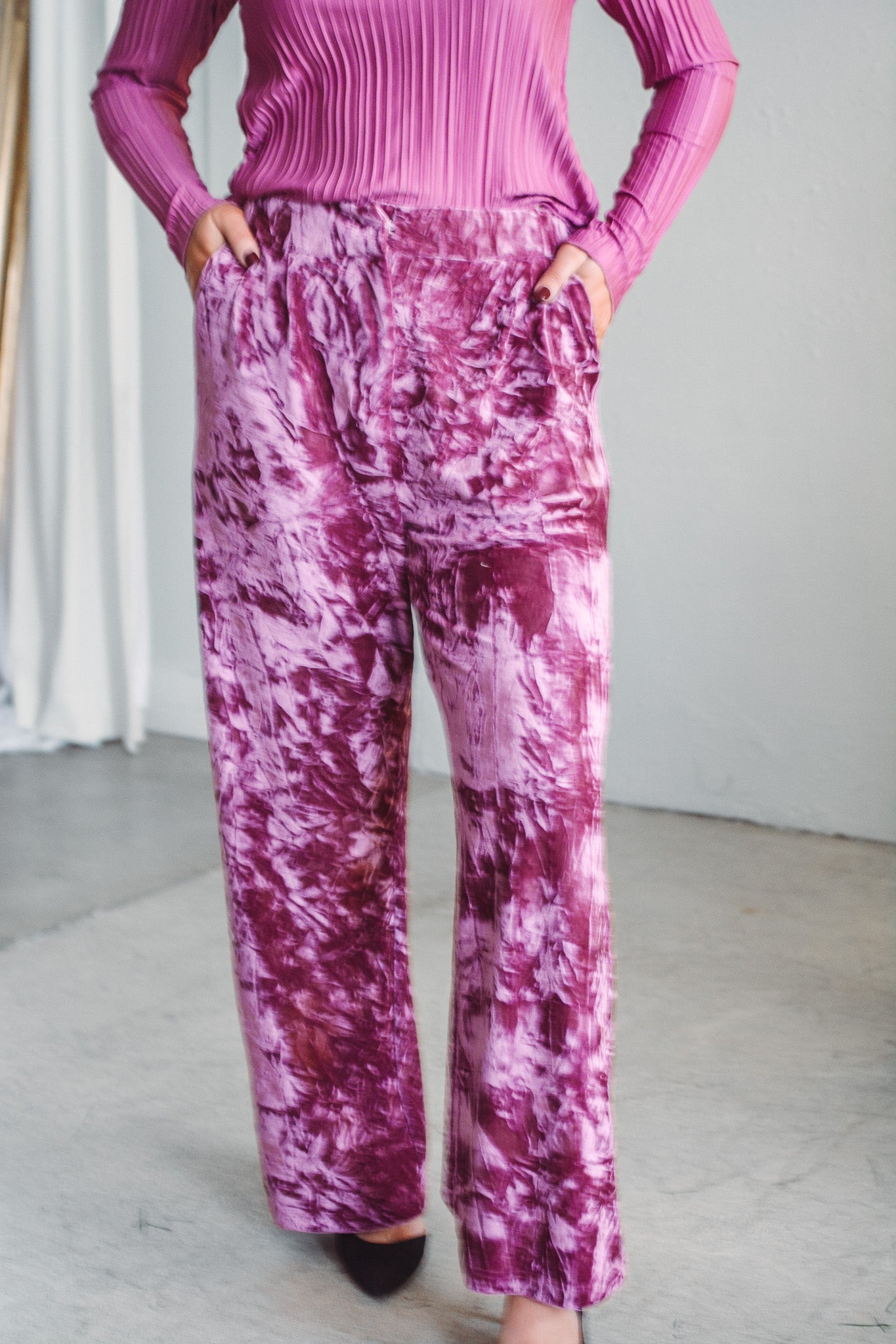 Berry Luxe Velvet Pant