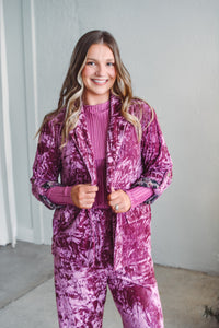 Berry Luxe Velvet Pant
